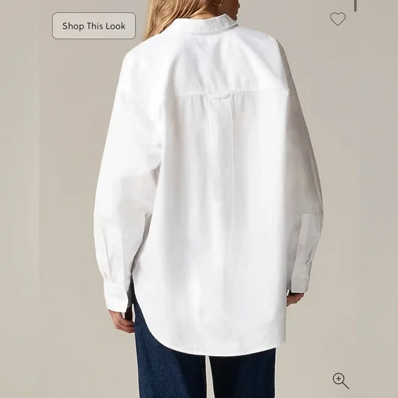 JCREW Women’s Étienne oversized shirt in lightweight oxford - Picture 3 of 3